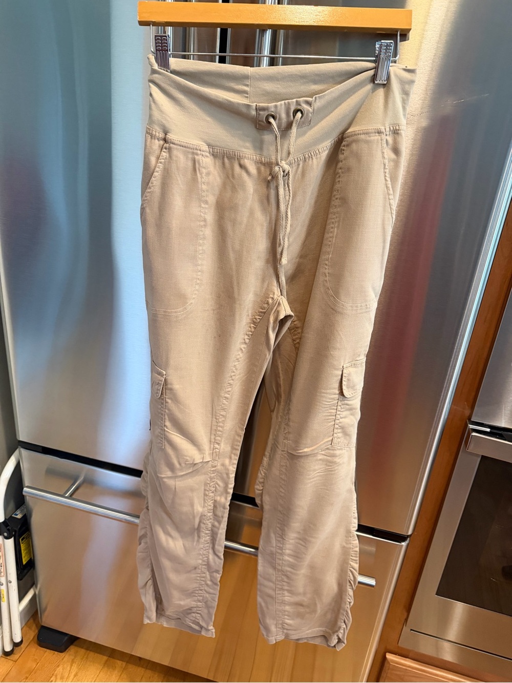 XCVI Beige Drawstring Cargo Pants